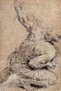 Peter Paul Rubens Pencil sketch of man-s back France oil painting artist